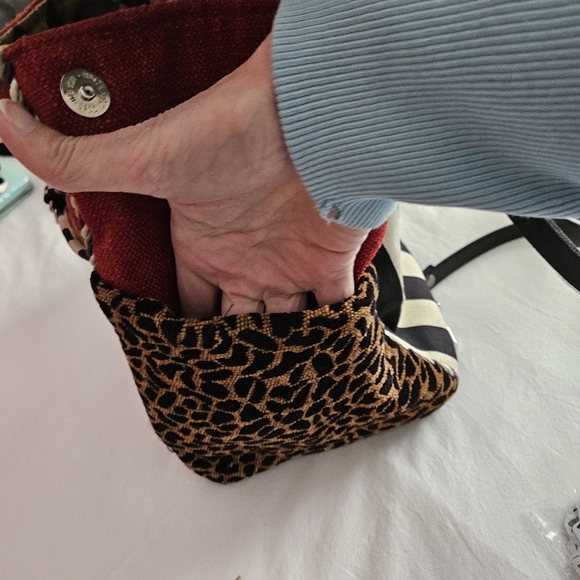 Silver Plum Handbag Purse/Backpack Bag Magnet Close Tassel Decor, EC - Picture 9 of 9